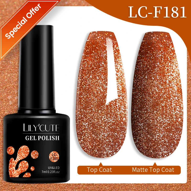 LILYCUTE Dark Brown Gel Nail Polish For Manicure Nails Art