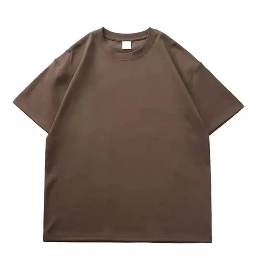 Black White GSM 500g Heavy-duty Pure Cotton T-shirt-T-Shirt-Bennys Beauty World