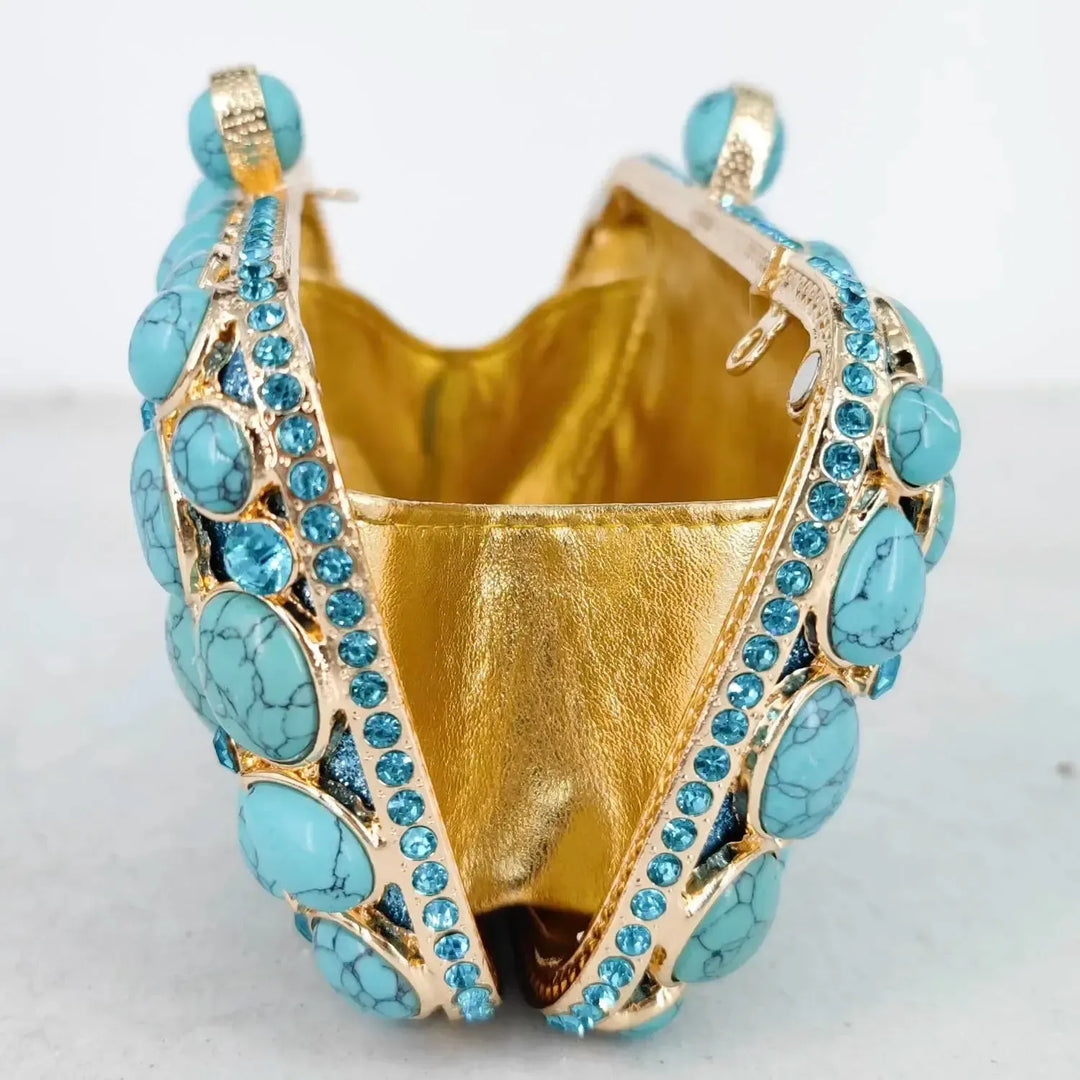 Crystal Minaudière Evening Clutch Bag – Women&