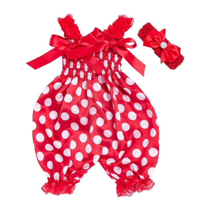 Girls Summer Backless Romper Baby Lace-up Bloomer