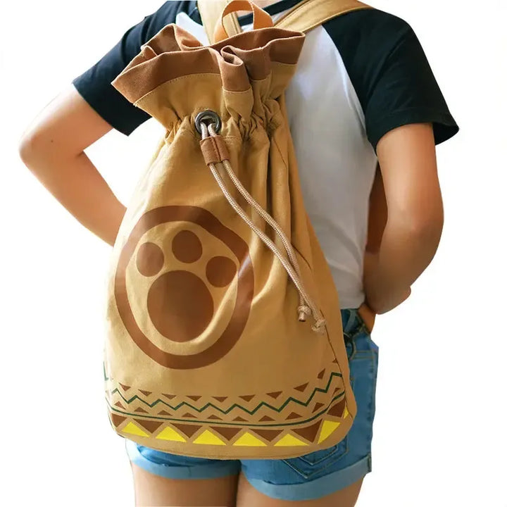 Monster Hunter Airou Cat Drawstring Backpack-back pack-Bennys Beauty World