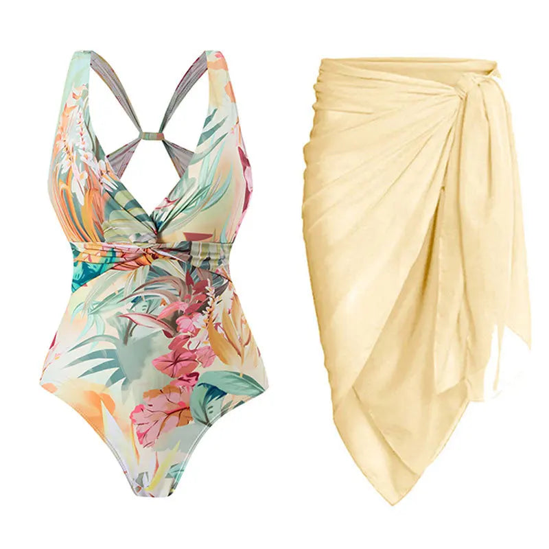 Push Up Women Bikini Set Floral Printed Ruffle Bikinis Strappy Swimwear-Swimwear-Bennys Beauty World