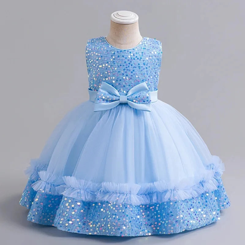 Princess Dresses Sequins Children's Butterfly Mesh Dress