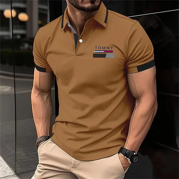 Fashion Boutique Men's Polo Shirt Summer Short sleeve Top-shirt-Bennys Beauty World