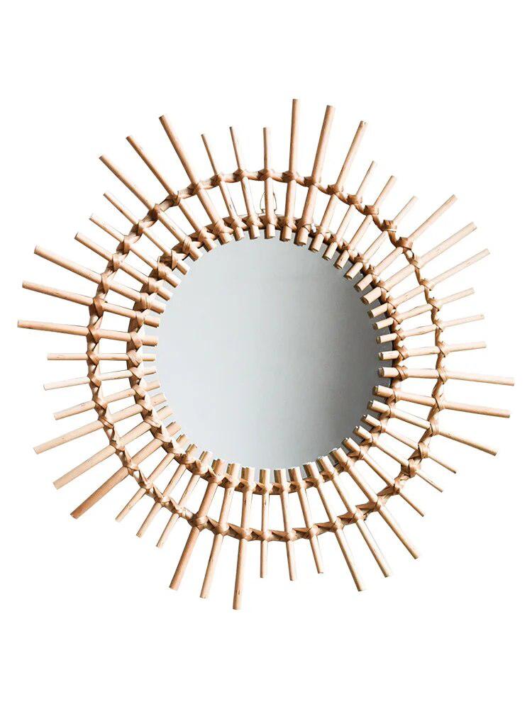Wooden Decorative Mirror Wall Hanging Big Size 3d Self Adhesive Mirror Luxury Accessories Ozdoby Do Pokoju Home Decoration 1213-Arlik interiors