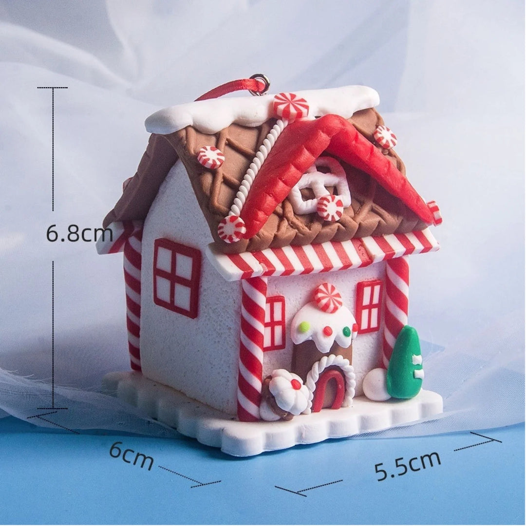 5 pcs House Ornaments Holiday Christmas Tree Ornament