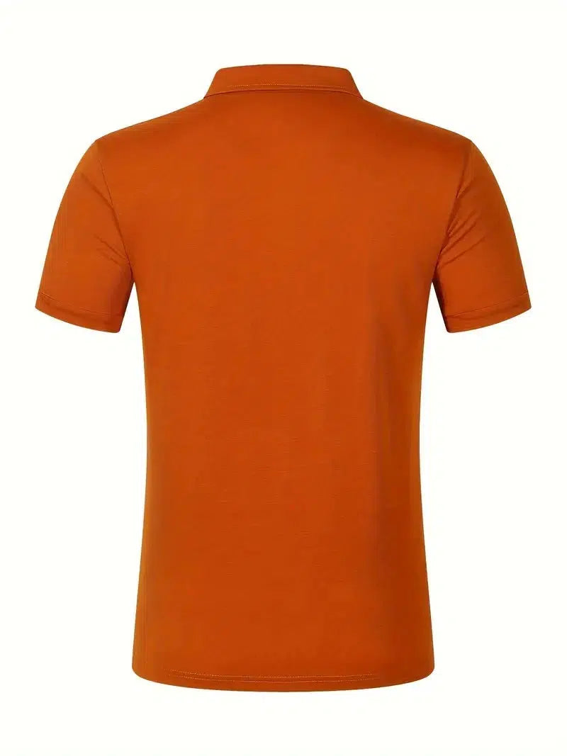 Stay Cool With Men's Casual Short Sleeved Polo Shirt