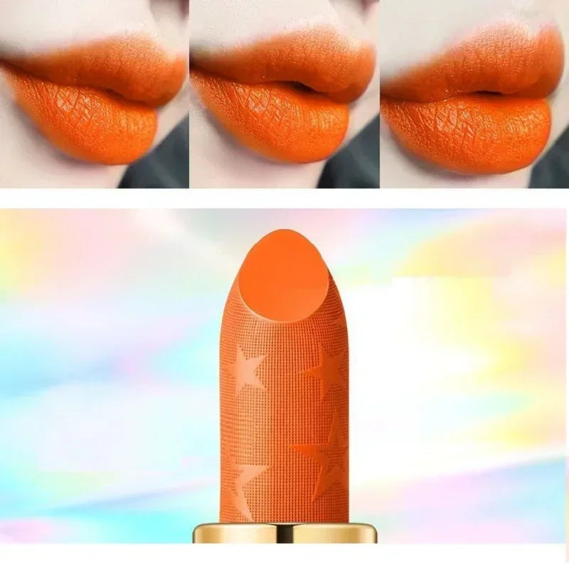 Orange Color Lipstick Lip Glaze Matt