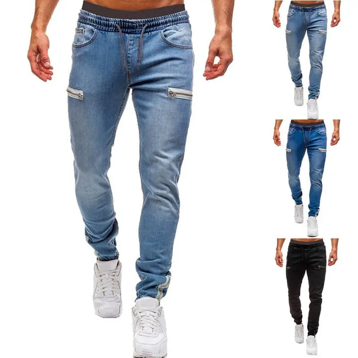 Fashion Casual Slim Skinny Elastic Stretch Long Denim Pencil Pants Streetwear