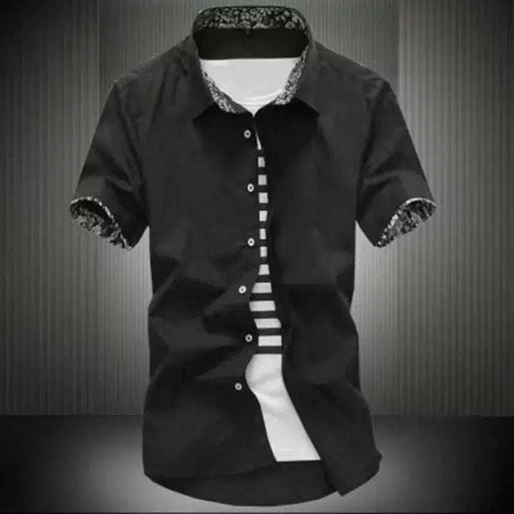 Men's Summer Solid Color Business Professional Shirt-shirt-Bennys Beauty World