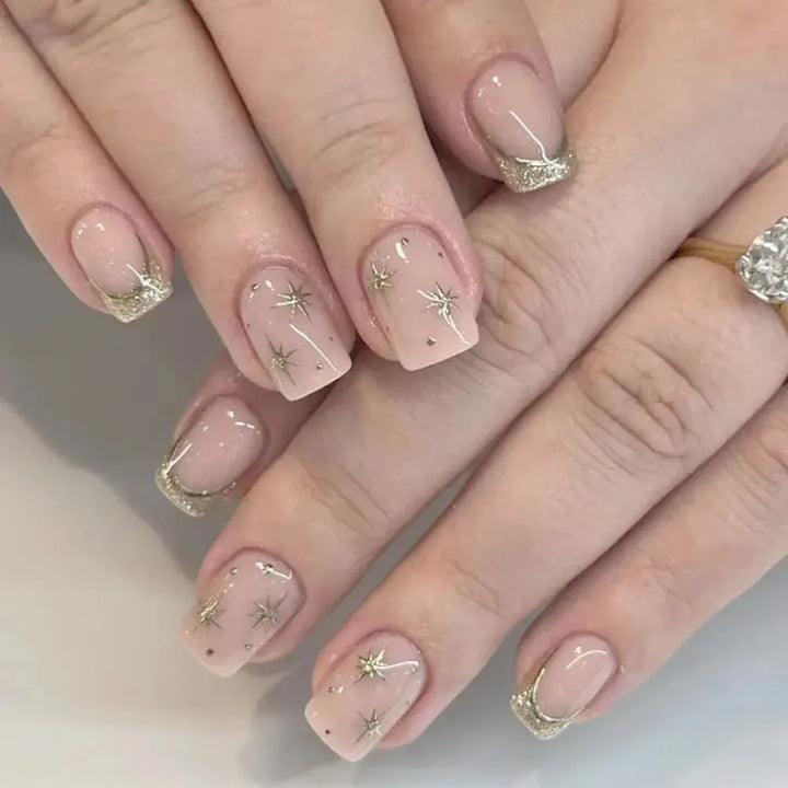 Short Square Press-On Nails – 24 Pcs Acrylic False Nail Tips | Bennys Beauty World-Nails-Bennys Beauty World