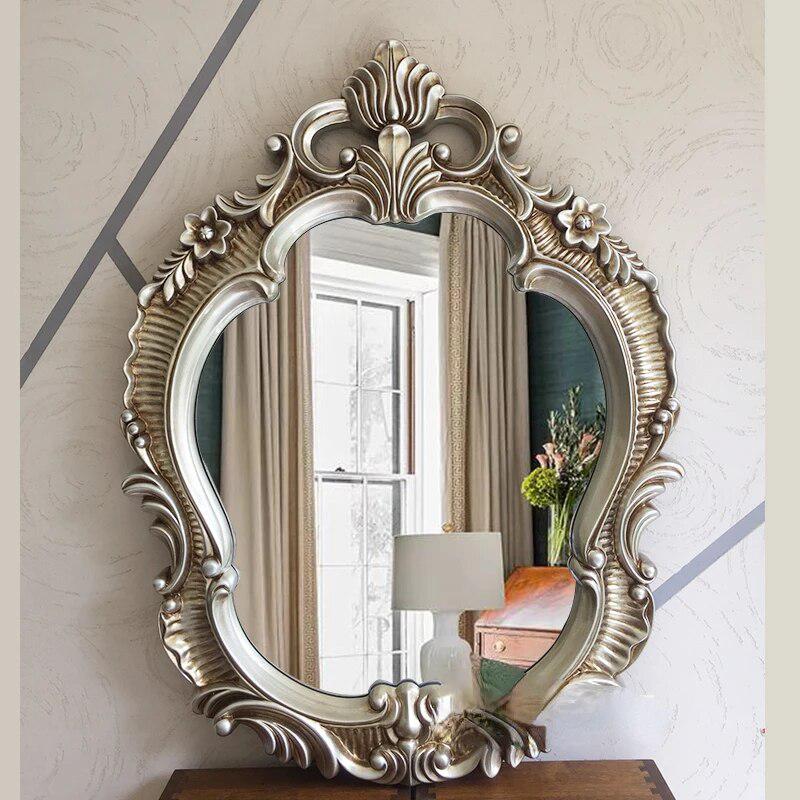 Large Decorative Mirror Wall Hanging Glasses Vintage Aesthetic Bathroom Decorative Mirror Makeup Specchio Da Parete Home Decor-Arlik interiors