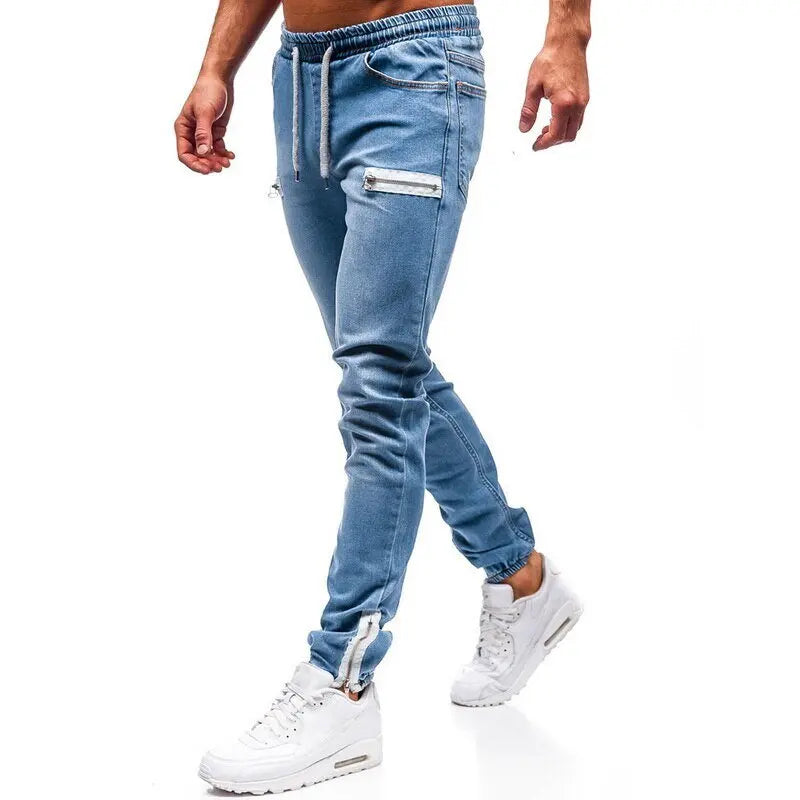 Fashion Casual Slim Skinny Elastic Stretch Long Denim Pencil Pants Streetwear