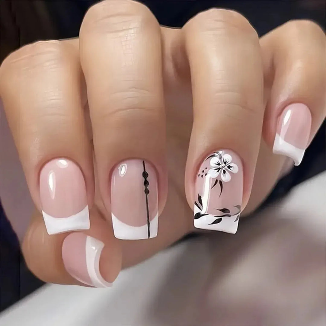Short Square Press-On Nails – 24 Pcs Acrylic False Nail Tips | Bennys Beauty World-Nails-Bennys Beauty World