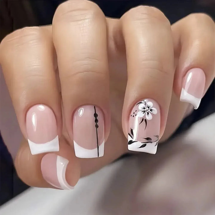Short Square Press-On Nails – 24 Pcs Acrylic False Nail Tips | Bennys Beauty World-Nails-Bennys Beauty World