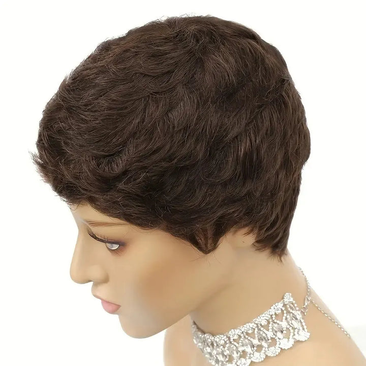 Pixie Cut Human Hair Wig – Short Straight Brazilian Remy Hair-Wig-Bennys Beauty World