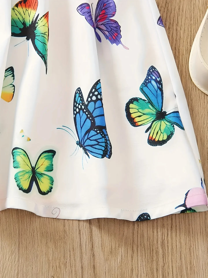 Girls Butterfly Print Summer Dress | Ages 1–8