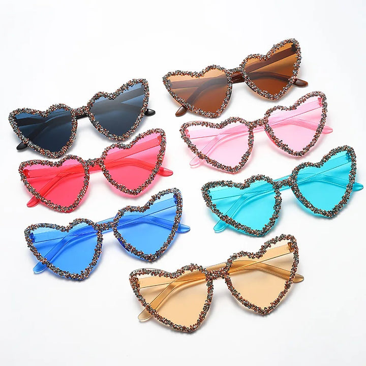 Cat Eye Rhinestone Sunglasses — UV400