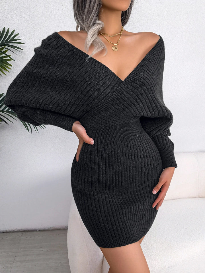 Bodycon Sweater Dresses For Women Casual Long Sleeve Knitted Clothes