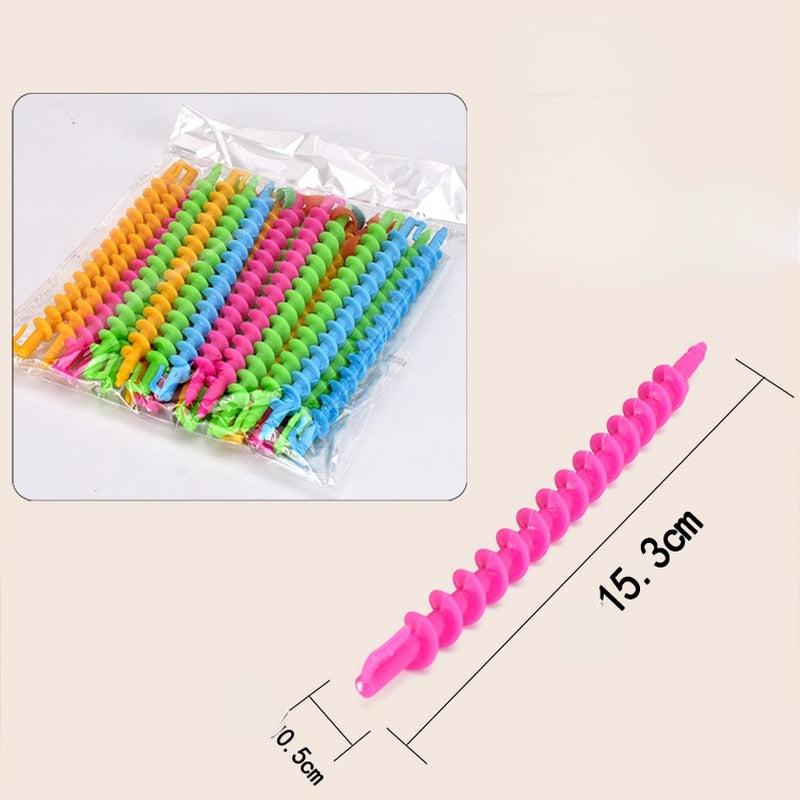 Plastic spiral hair outlet curlers