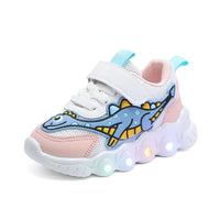LED Kids Cartoon Dinosaur Boys Casual Sneakers-Shoes-Bennys Beauty World