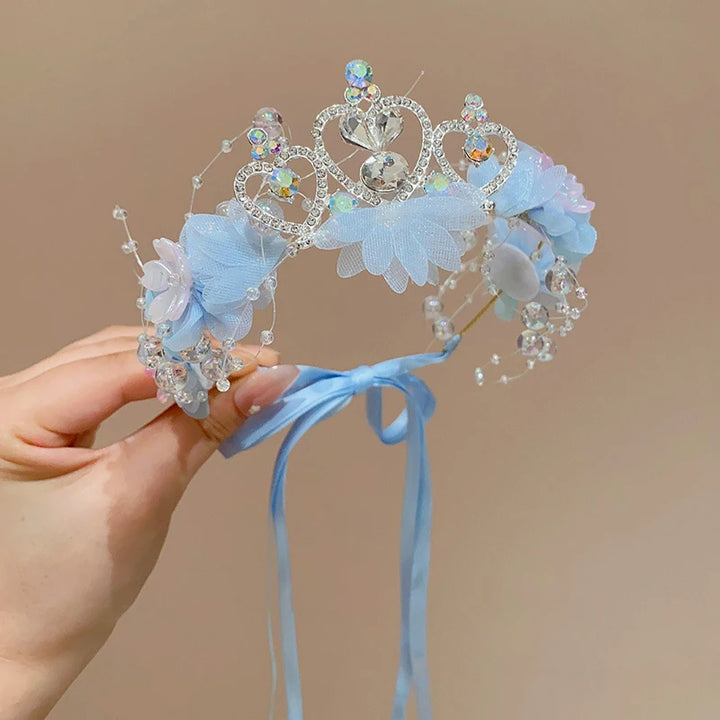 Artificial Flower Crown Headband for Girls Sweet Floral Hair Hoop