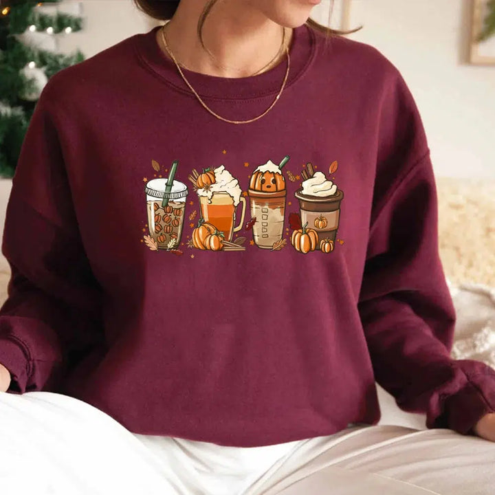 Fall Coffee Sweatshirt Fall Hoodie For Thanksgiving