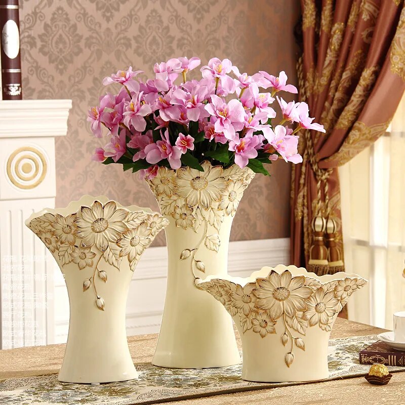 Ceramic Enamel Flower Vases-Vase-Arlik interiors