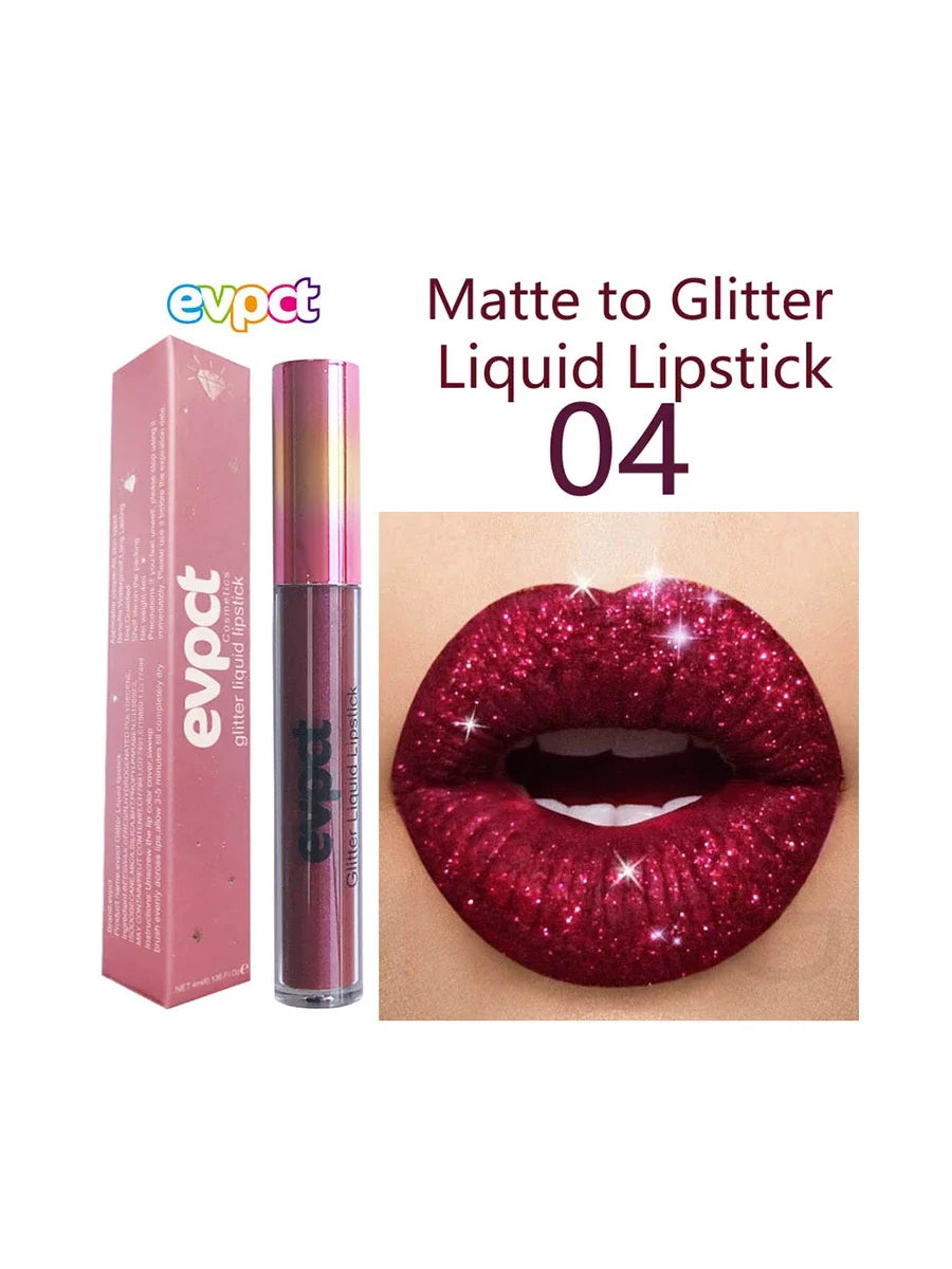 15 Colors Sexy Shimmer Diamond Glitter Matte Lip Gloss