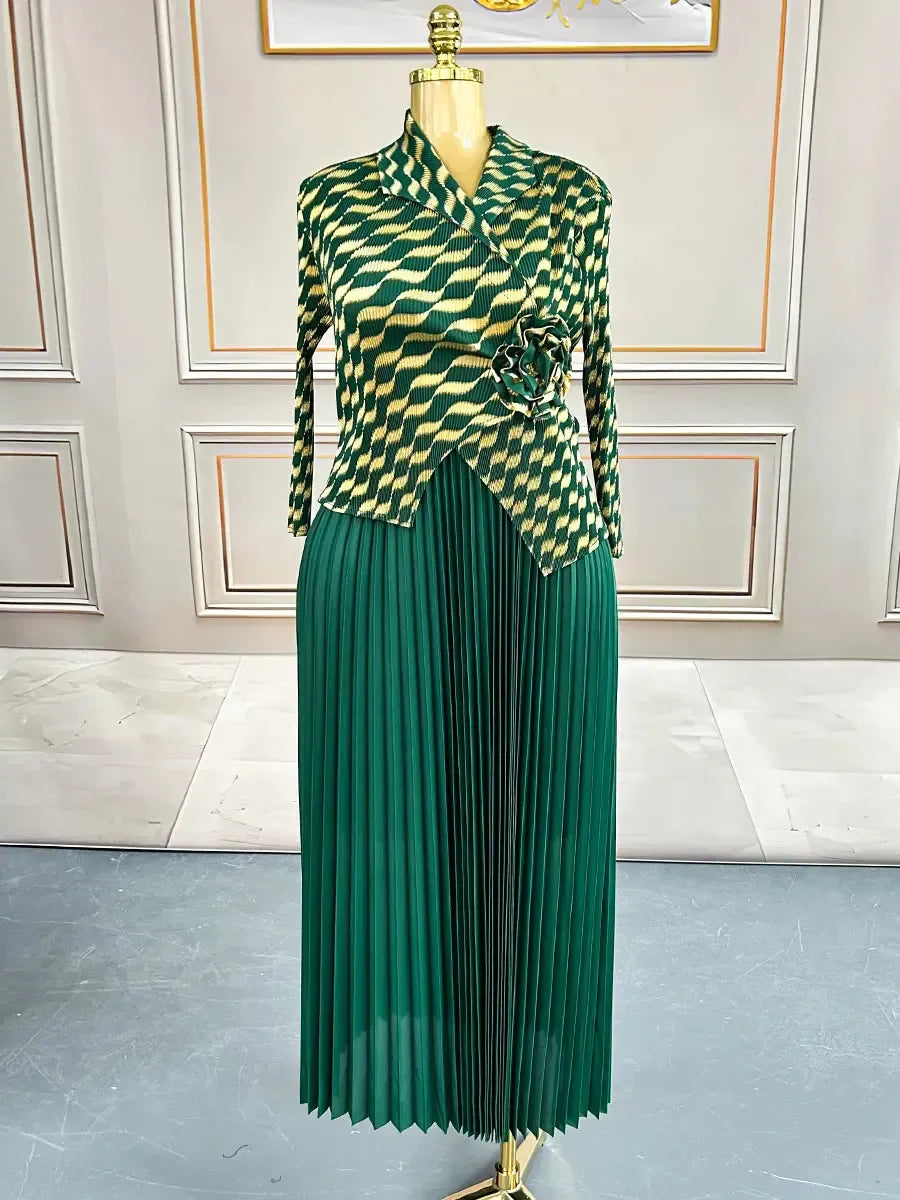 Plus Size Luxury Dresses For Women Elegant And Beautiful Gowns Miyake Pleated Dress Party Evening Prom Formal Female Fashion-Bennys Beauty World