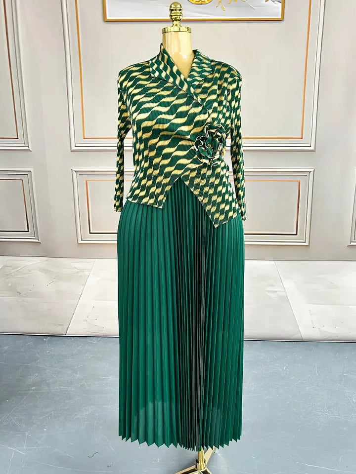 Plus Size Luxury Dresses For Women Elegant And Beautiful Gowns Miyake Pleated Dress Party Evening Prom Formal Female Fashion-Bennys Beauty World