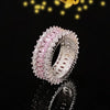 Luxury Round Princess Silver Color Aesthetic Eternity Band-Rings-Bennys Beauty World