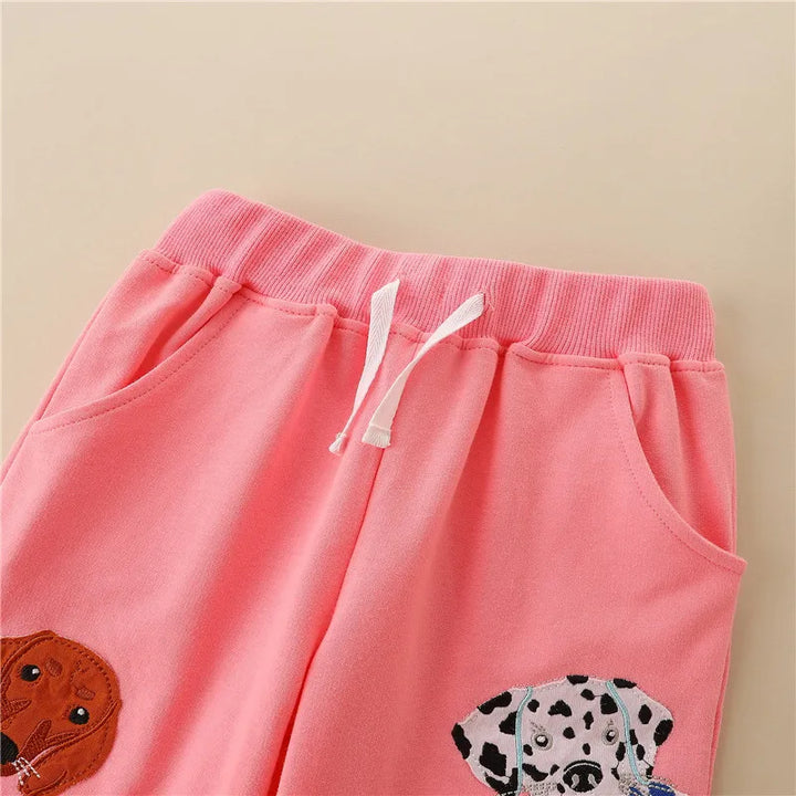 Girls Sweatpants  Full Length Drawstring Trousers