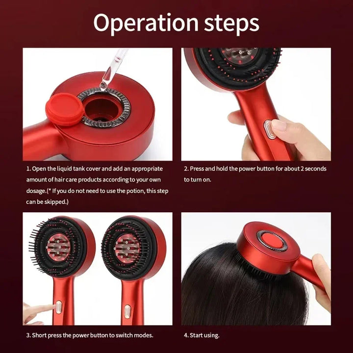 3 Modes Electric Massage Comb Portable Red Light Laser