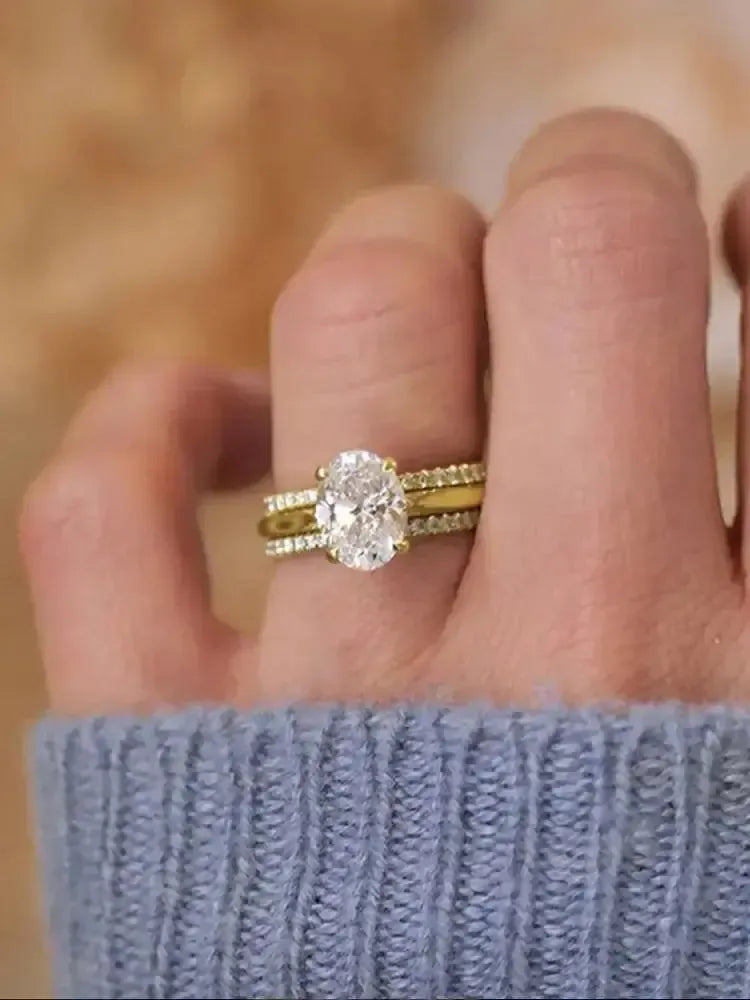 925 Sterling Silver Zircon Ring – Women&