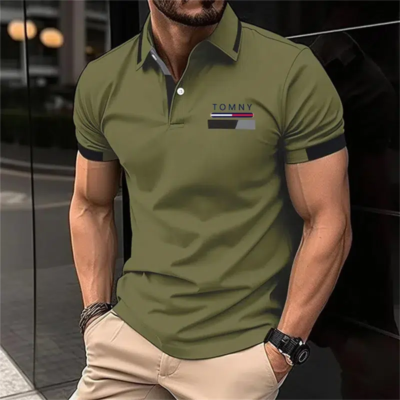 Fashion Boutique Men's Polo Shirt Summer Short sleeve Top-shirt-Bennys Beauty World