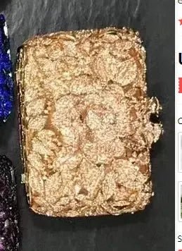 Crystal Rhinestone Evening Clutch Bag - Bennys Beauty World