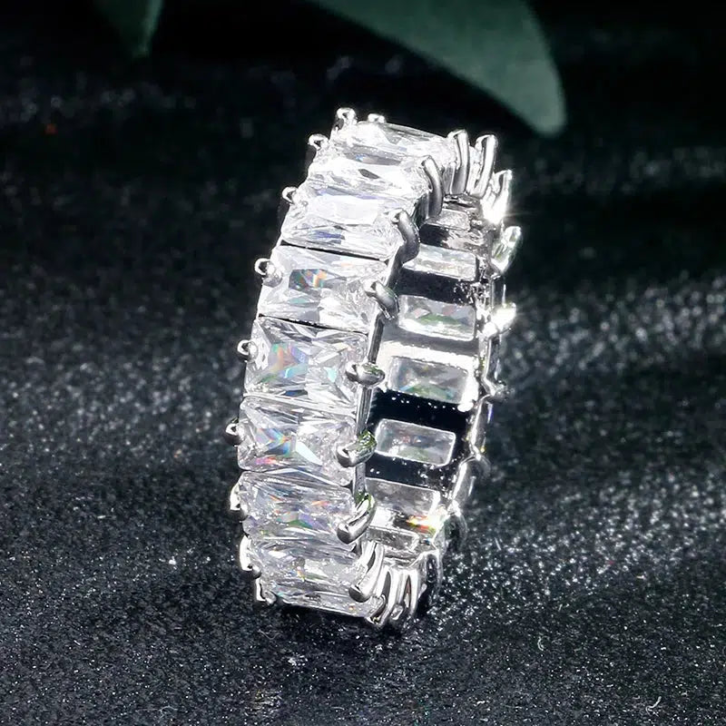 Crystal Zircon Ring Fashion Wedding Band Rings for Women-Ring-Bennys Beauty World