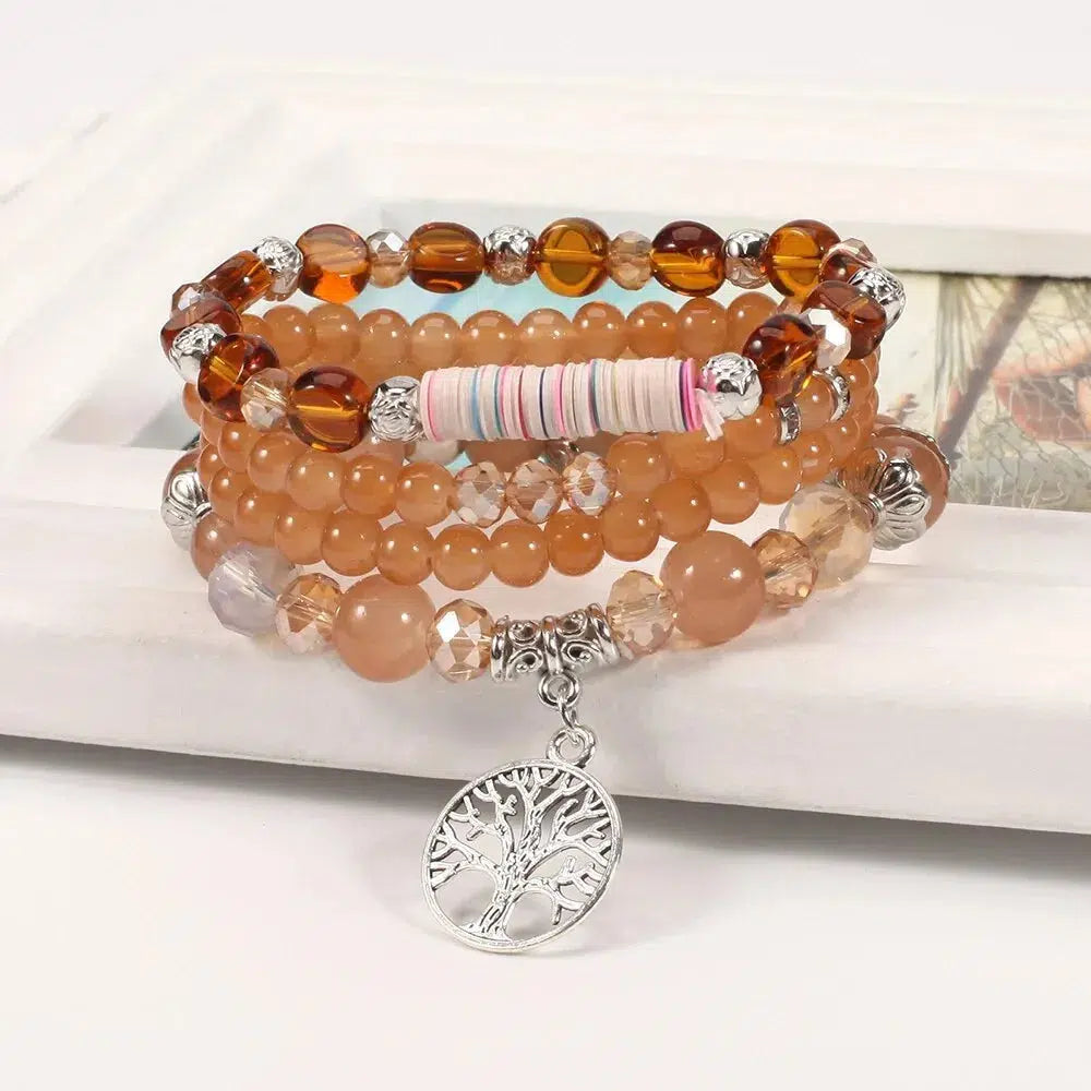 Multi-Layer Pendant Bracelet Artificial Crystal Glass-bracelet-Bennys Beauty World