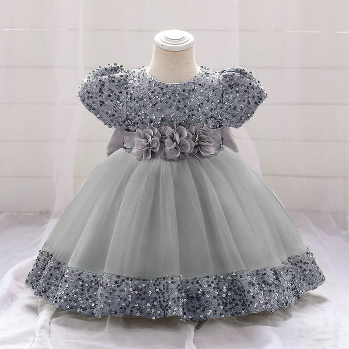 Toddler Baby Sequin Party Dresses Baptism Princess Dress