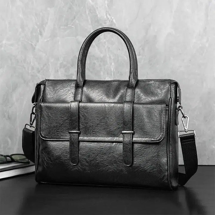 Business Handbags Men Briefcase Luxury Fashion Leather Satchels-bag-Bennys Beauty World