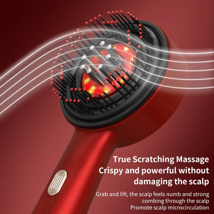 3 Modes Electric Vibration Massage Comb Red Light
