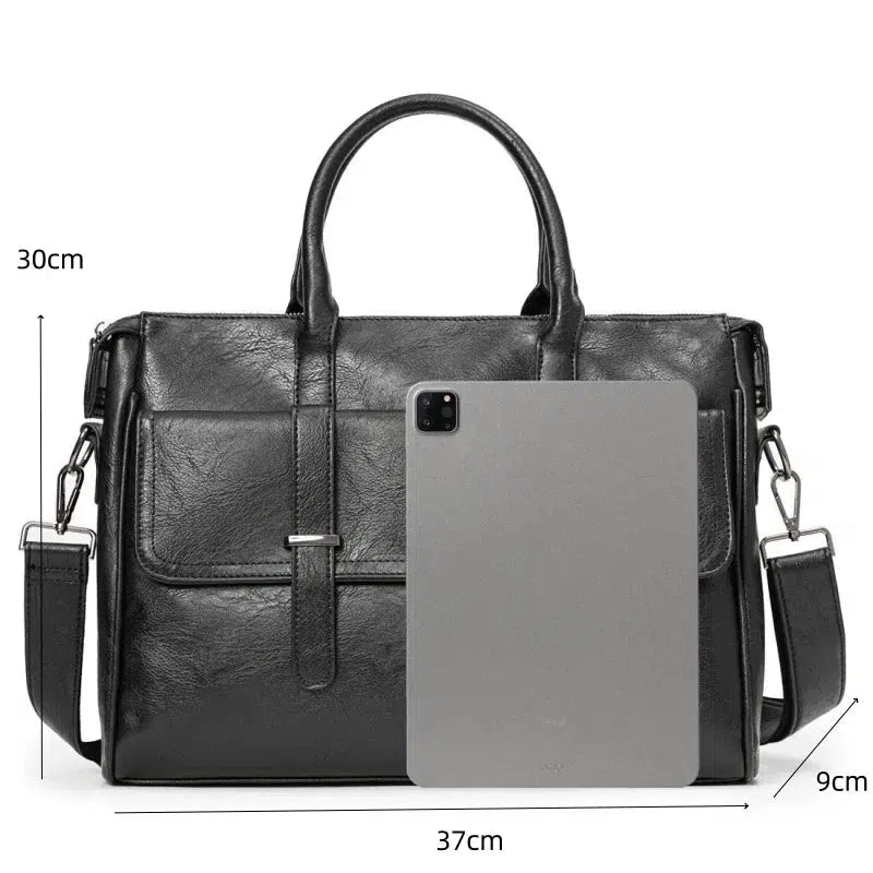 Business Handbags Men Briefcase Luxury Fashion Leather Satchels-bag-Bennys Beauty World