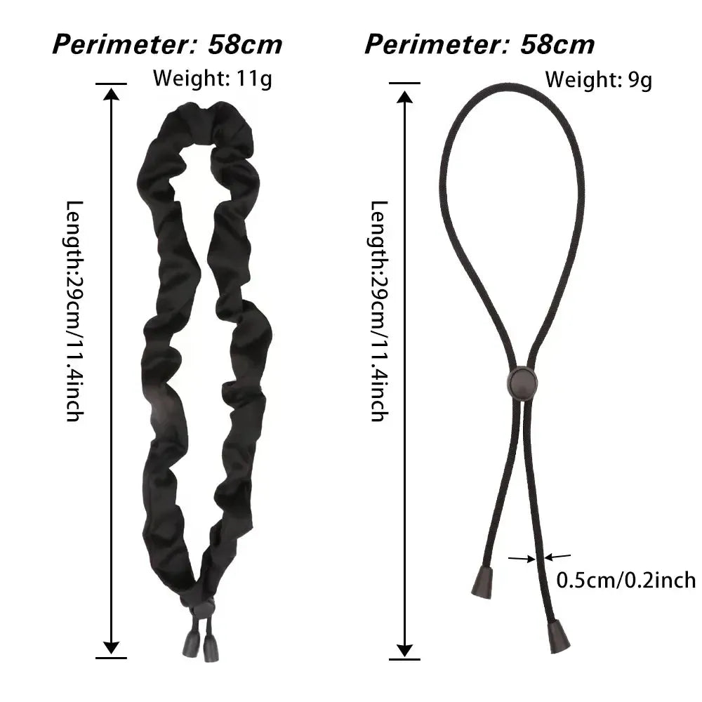 3pcs Adjustable Hair Rope Extra Length Scrunchie Elastic Tie No Slip Silky Satin Hair Loop Rubber Band-Bennys Beauty World
