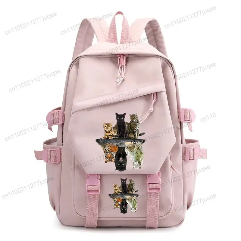 Back To School Cute Funny Cat Print Backpack-Backpack-Bennys Beauty World