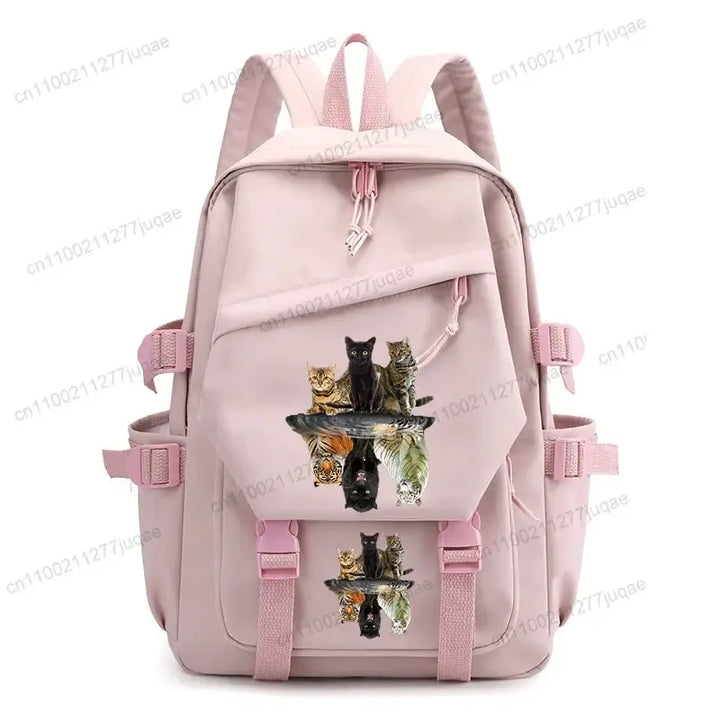 Back To School Cute Funny Cat Print Backpack-Backpack-Bennys Beauty World