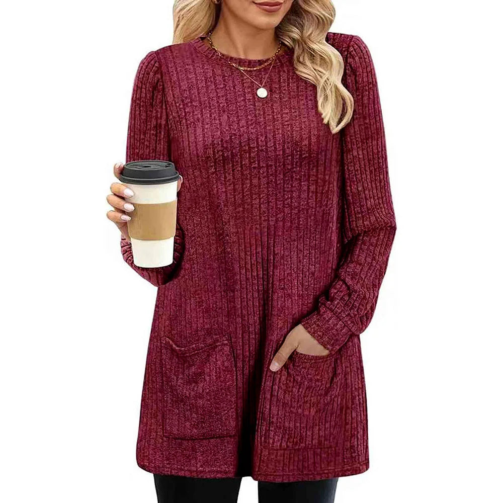 Women’s Mid-Length Knit Sweater Dress