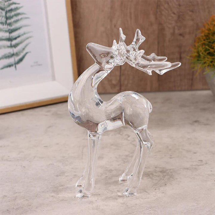 Crystal Deer Figurines Desktop Ornament-Photo Frame-Arlik interiors