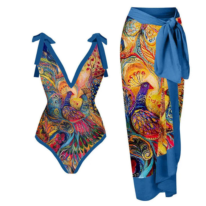 Push Up Women Bikini Set Floral Printed Ruffle Bikinis Strappy Swimwear-Swimwear-Bennys Beauty World