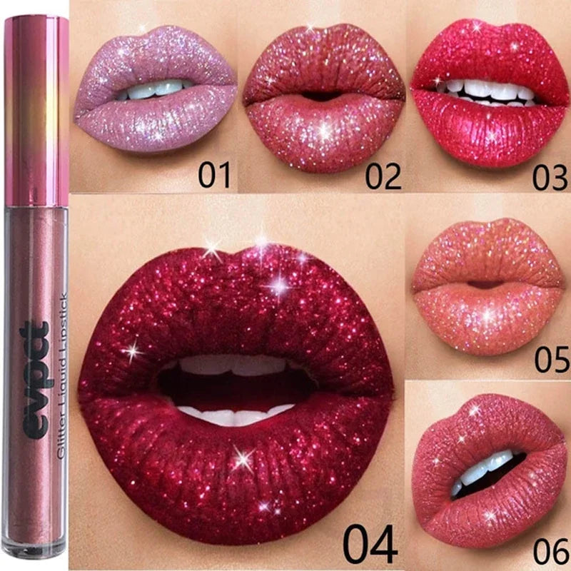 15 Colors Sexy Shimmer Diamond Glitter Matte Lip Gloss